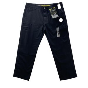 Lee Extreme Comfort MVP Pants Mens 42x30 Black Ripstop Straight Fit Straight Leg